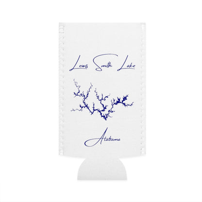 Alabama  Lewis  Smith  Lake  Slim  Can  Koozie  front  position  view  from  flat-front  white.webp