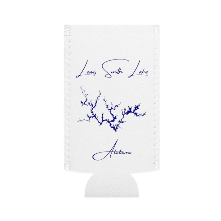 Alabama  Lewis  Smith  Lake  Slim  Can  Koozie  front  position  view  from  flat-front  white.webp