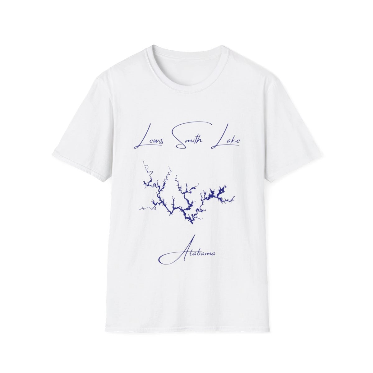 Alabama  Lewis  Smith  Lake  T-shirt  front  position  view  from  front  white.webp