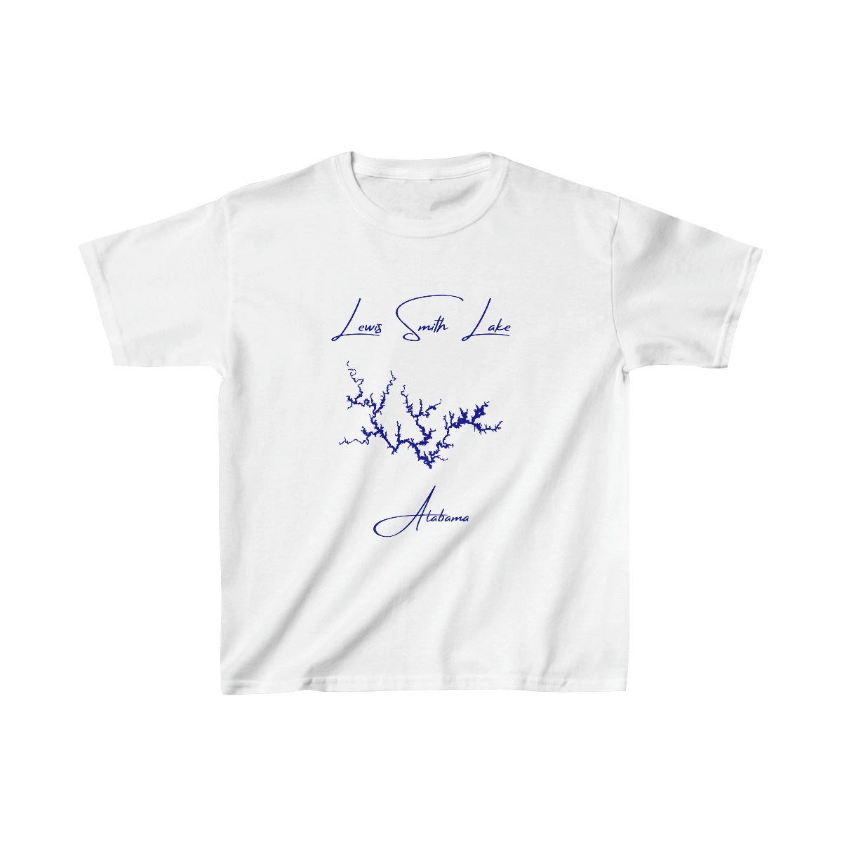 Alabama  Lewis  Smith  Lake  Youth  T-shirt  front  position  view  from  front  white.webp