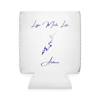 Alabama  Logan  Martin  Lake  Can  Koozie  front  position  view  from  front-1  white.webp