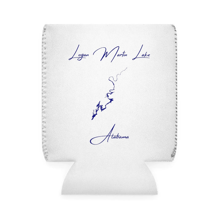 Alabama  Logan  Martin  Lake  Can  Koozie  front  position  view  from  front-1  white.webp