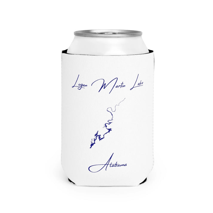 Alabama  Logan  Martin  Lake  Can  Koozie  front  position  view  from  front-2  white.webp