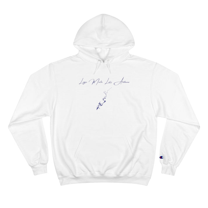 Alabama  Logan  Martin  Lake  Hoodie  front  position  view  from  front  white.webp