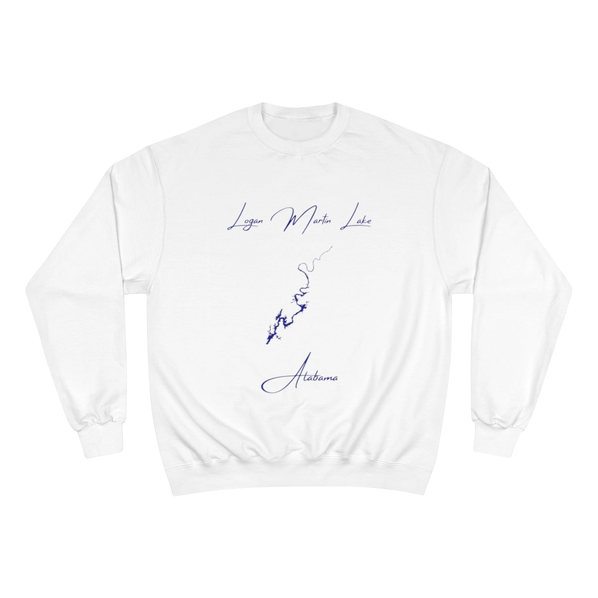 Alabama  Logan  Martin  Lake  Sweatshirt  front  position  view  from  front  white.webp