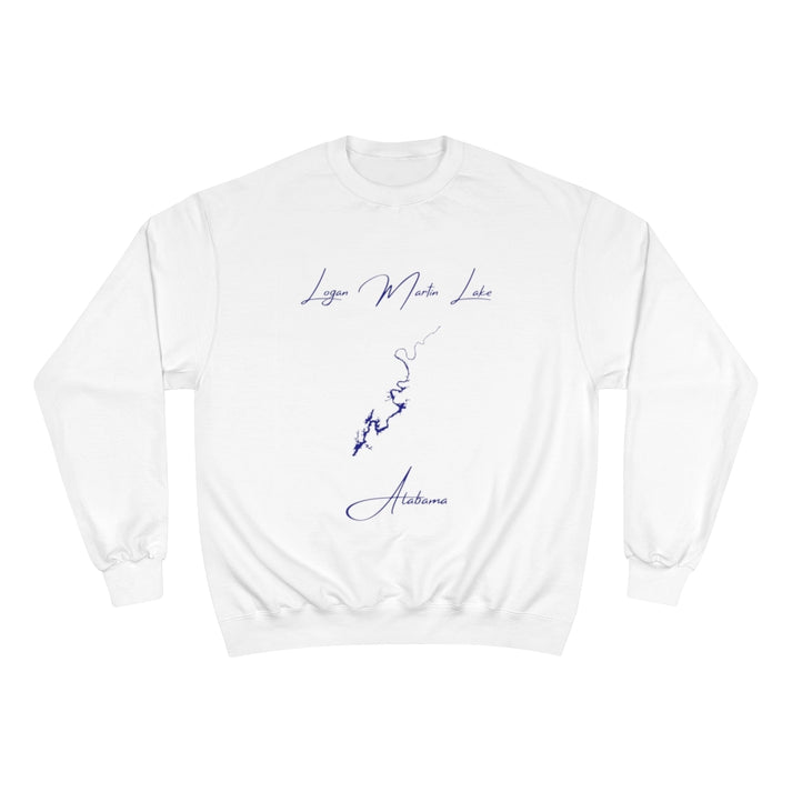 Alabama  Logan  Martin  Lake  Sweatshirt  front  position  view  from  front  white.webp