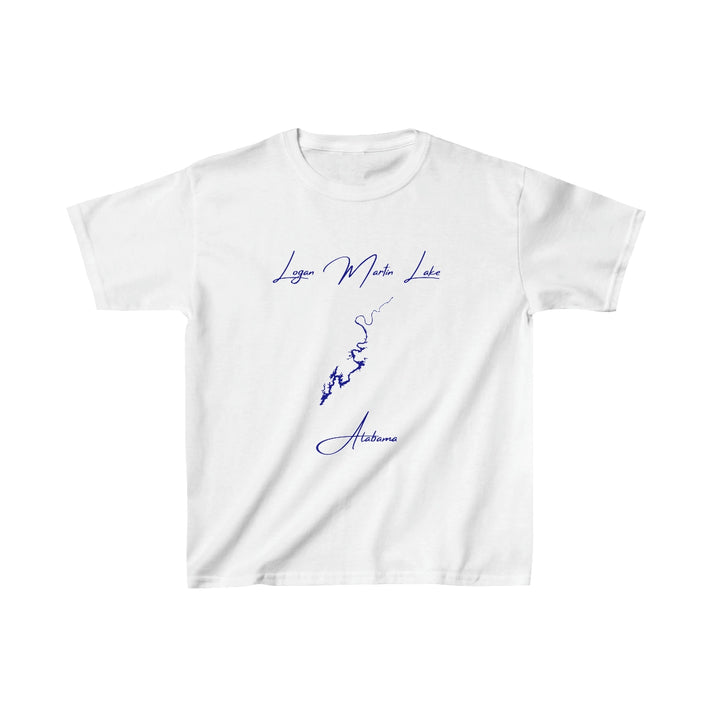 Alabama  Logan  Martin  Lake  Youth  T-shirt  front  position  view  from  front  white.webp