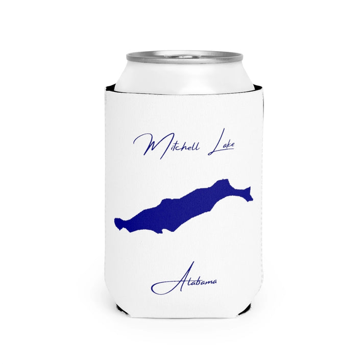 Alabama  Mitchell  Lake  Can  Koozie  front  position  view  from  front-2  white.webp