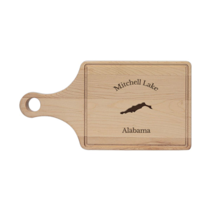 Alabama  Mitchell  Lake  Engraved  Cutting  Board  front  position  view  from  front  maple.webp