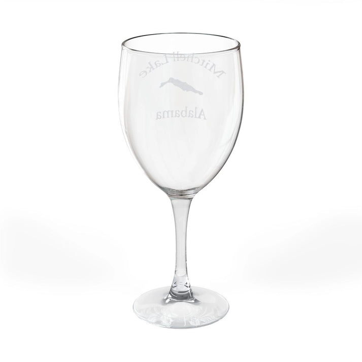 Alabama  Mitchell  Lake  Engraved  Wine  Glass  other  position  view  from  back  10.5oz.webp