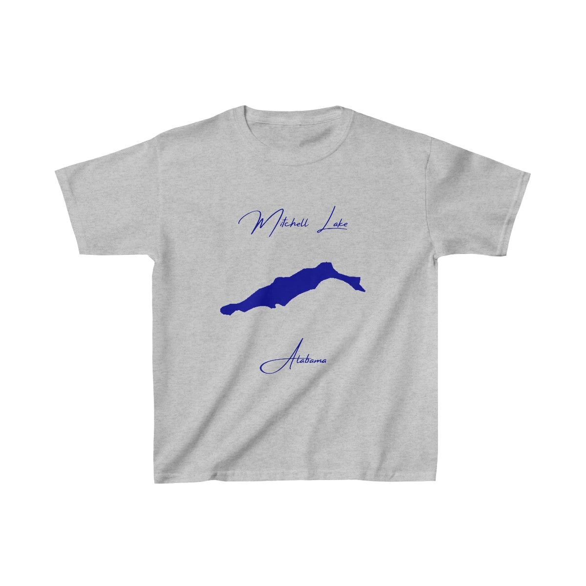 Alabama  Mitchell  Lake  Youth  T-shirt  front  position  view  from  front  sport  grey.webp