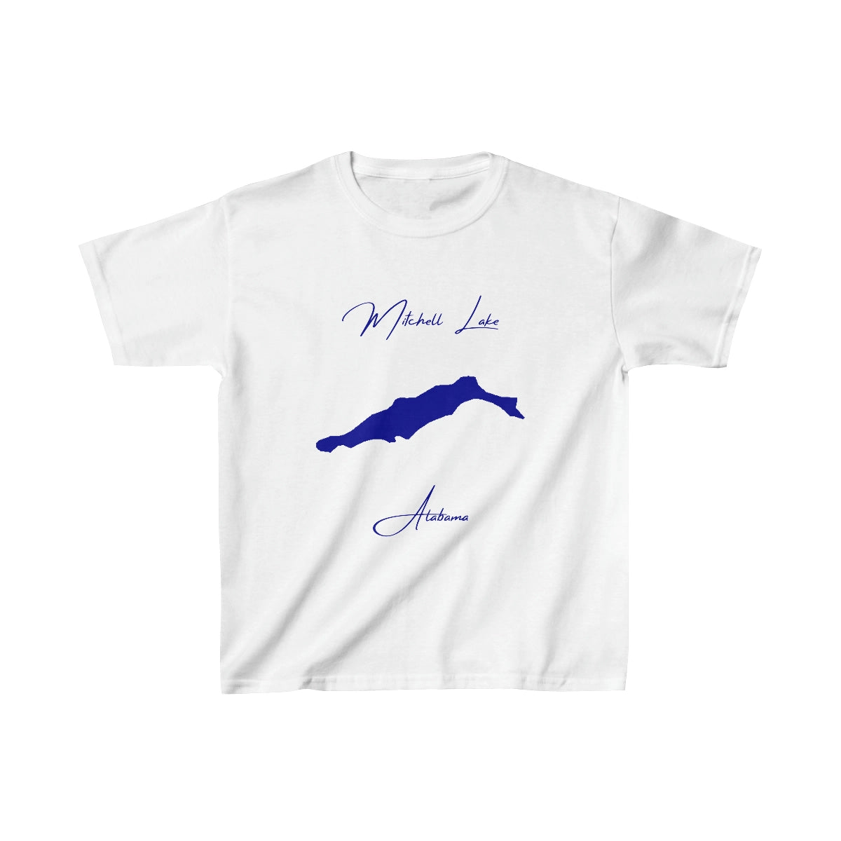 Alabama  Mitchell  Lake  Youth  T-shirt  front  position  view  from  front  white.webp