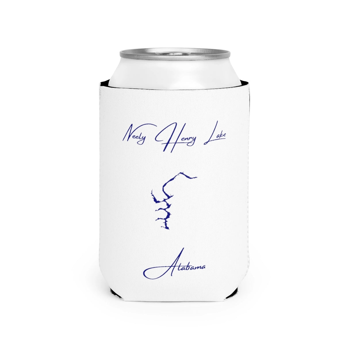 Alabama  Neely  Henry  Lake  Can  Koozie  front  position  view  from  front-2  white.webp