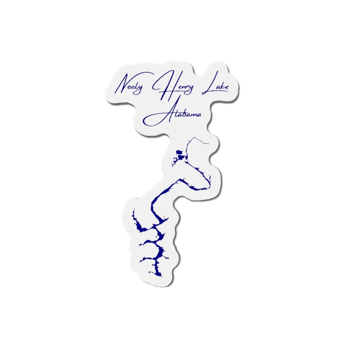 Alabama  Neely  Henry  Lake  Die  Cut  Magnet  front  position  view  from  front  4  x  4.webp