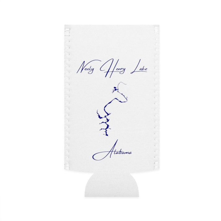 Alabama  Neely  Henry  Lake  Slim  Can  Koozie  front  position  view  from  flat-front  white.webp