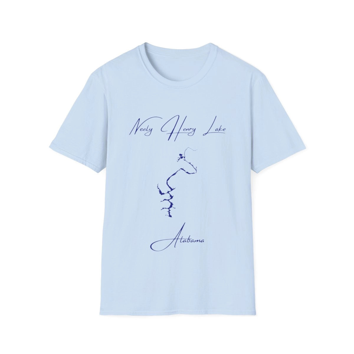 Alabama  Neely  Henry  Lake  T-shirt  front  position  view  from  front  light  blue.webp