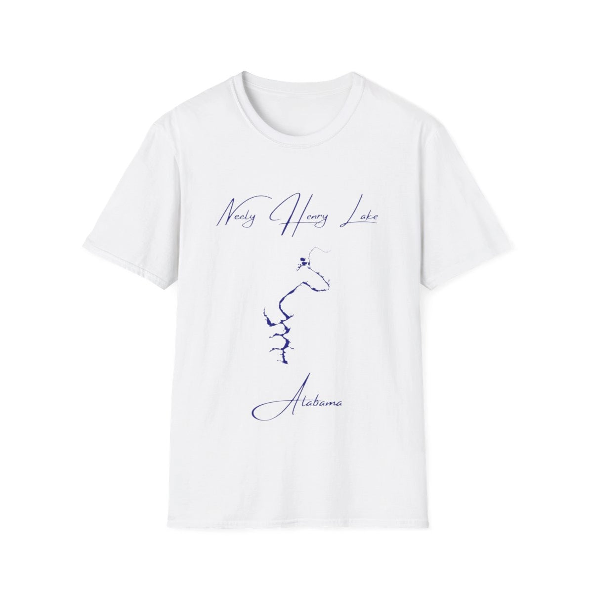 Alabama  Neely  Henry  Lake  T-shirt  front  position  view  from  front  white.webp