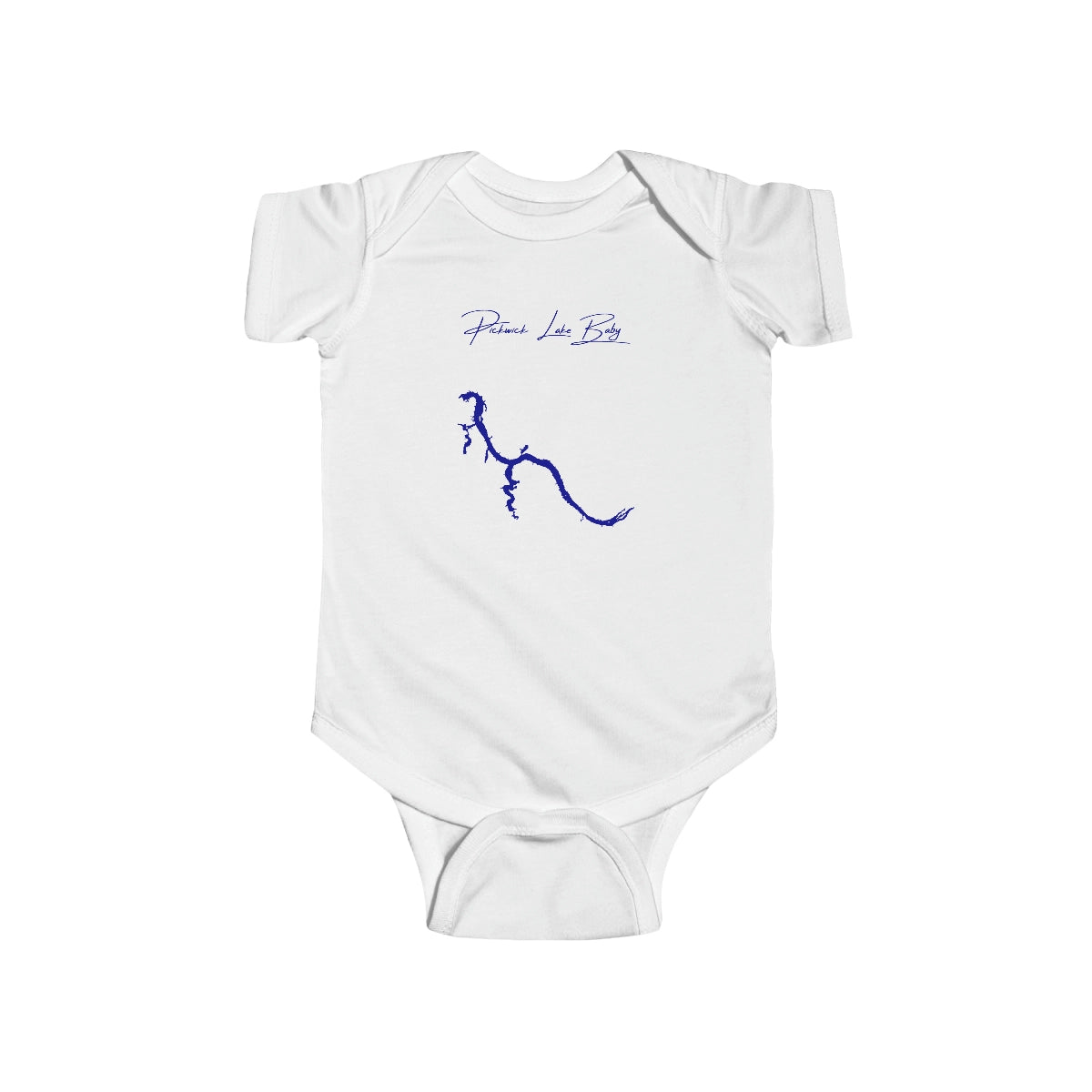 Alabama  Pickwick  Lake  Onesie  front  position  view  from  front  white.webp