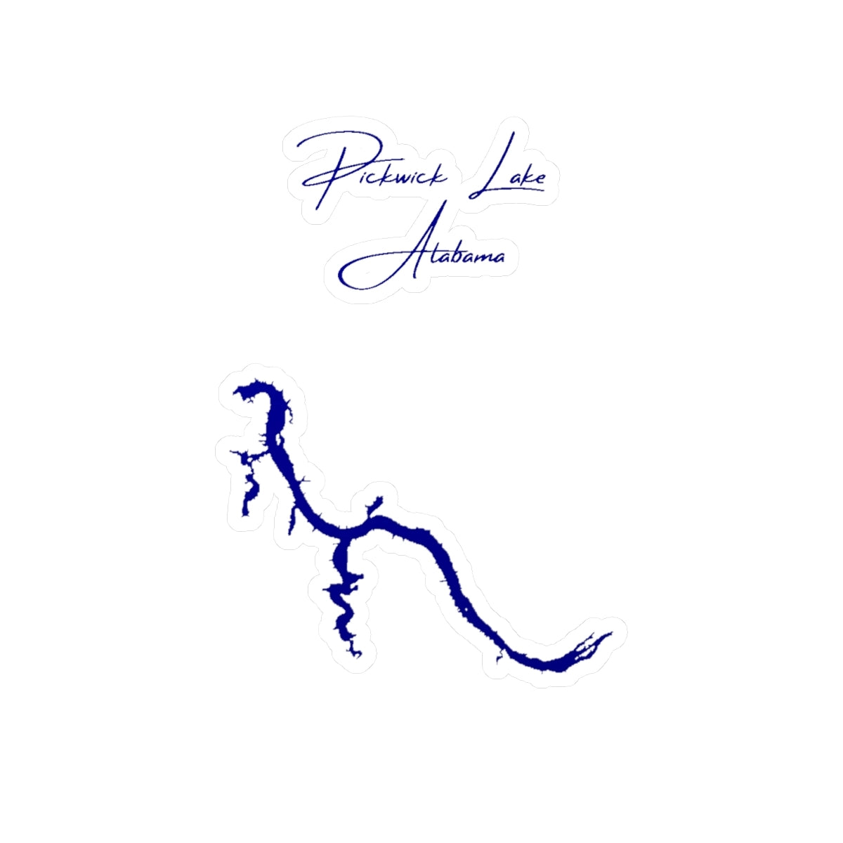 Alabama  Pickwick  Lake  Vinyl  Decal  other  position  view  from  front  4  x  6.webp