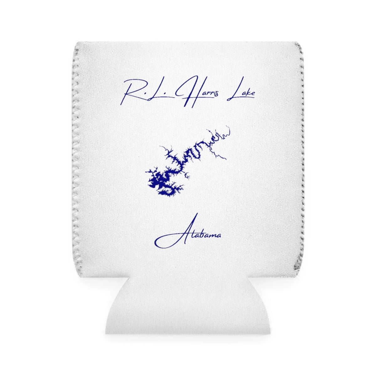 Alabama  R.L.  Harris  Lake  Can  Koozie  front  position  view  from  front-1  white.webp