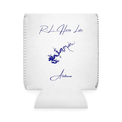 Alabama  R.L.  Harris  Lake  Can  Koozie  front  position  view  from  front-1  white.webp
