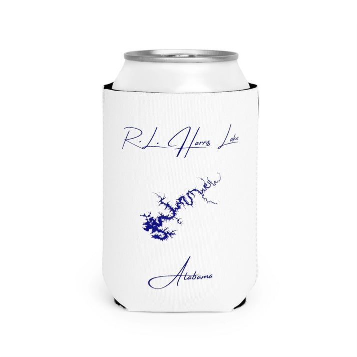 Alabama  R.L.  Harris  Lake  Can  Koozie  front  position  view  from  front-2  white.webp