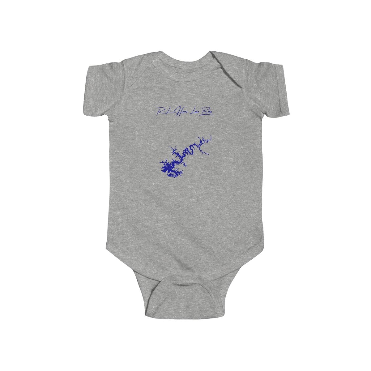 Alabama  R.L.  Harris  Lake  Onesie  front  position  view  from  front  heather.webp