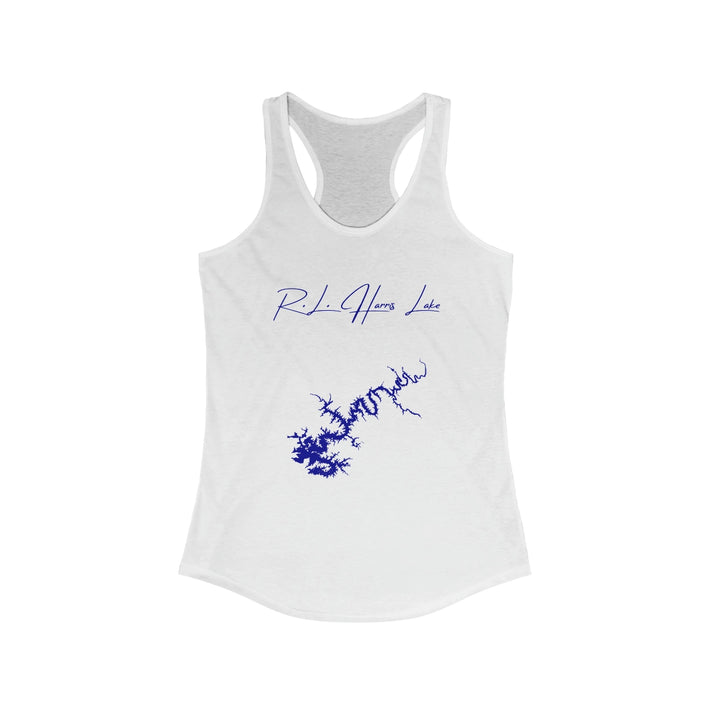 Alabama  R.L.  Harris  Lake  Racerback-Tank  front  position  view  from  front  solid  white.webp