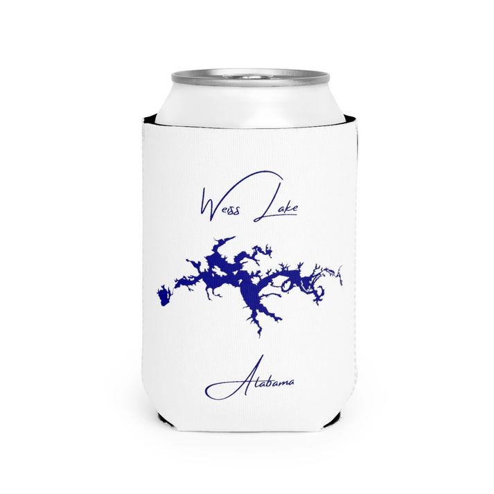 Alabama  Weiss  Lake  Can  Koozie  front  position  view  from  front-2  white.webp