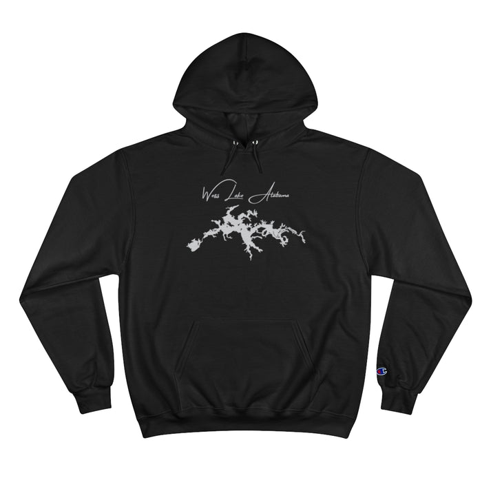 Alabama  Weiss  Lake  Hoodie  front  position  view  from  front  black.webp