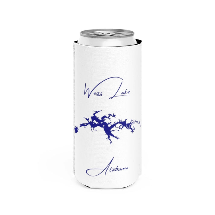 Alabama  Weiss  Lake  Slim  Can  Koozie  front  position  view  from  front  white.webp