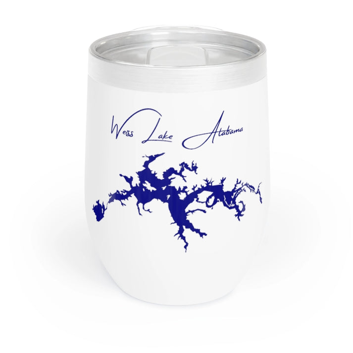 Alabama  Weiss  Lake  Wine  Tumbler  front  position  view  from  front  white.webp