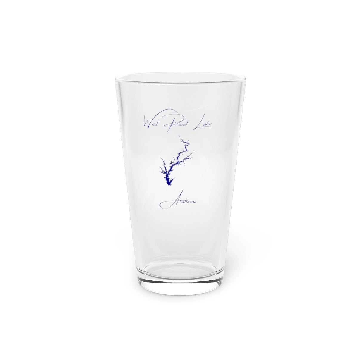 Alabama  West  Point  Lake  16oz  Pint  Glass  front  position  view  from  front  16oz.webp
