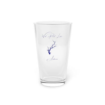Alabama  West  Point  Lake  16oz  Pint  Glass  front  position  view  from  front  16oz.webp