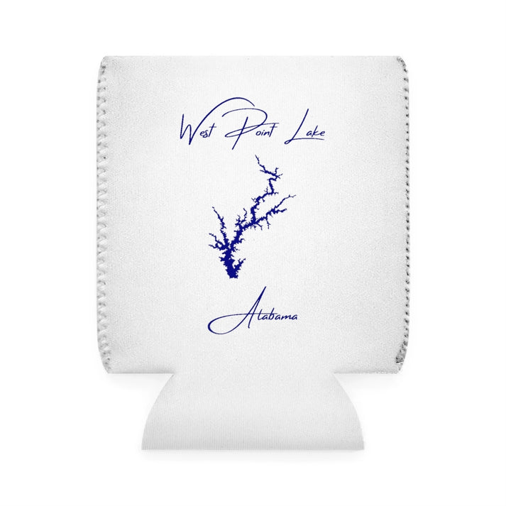 Alabama  West  Point  Lake  Can  Koozie  front  position  view  from  front-1  white.webp