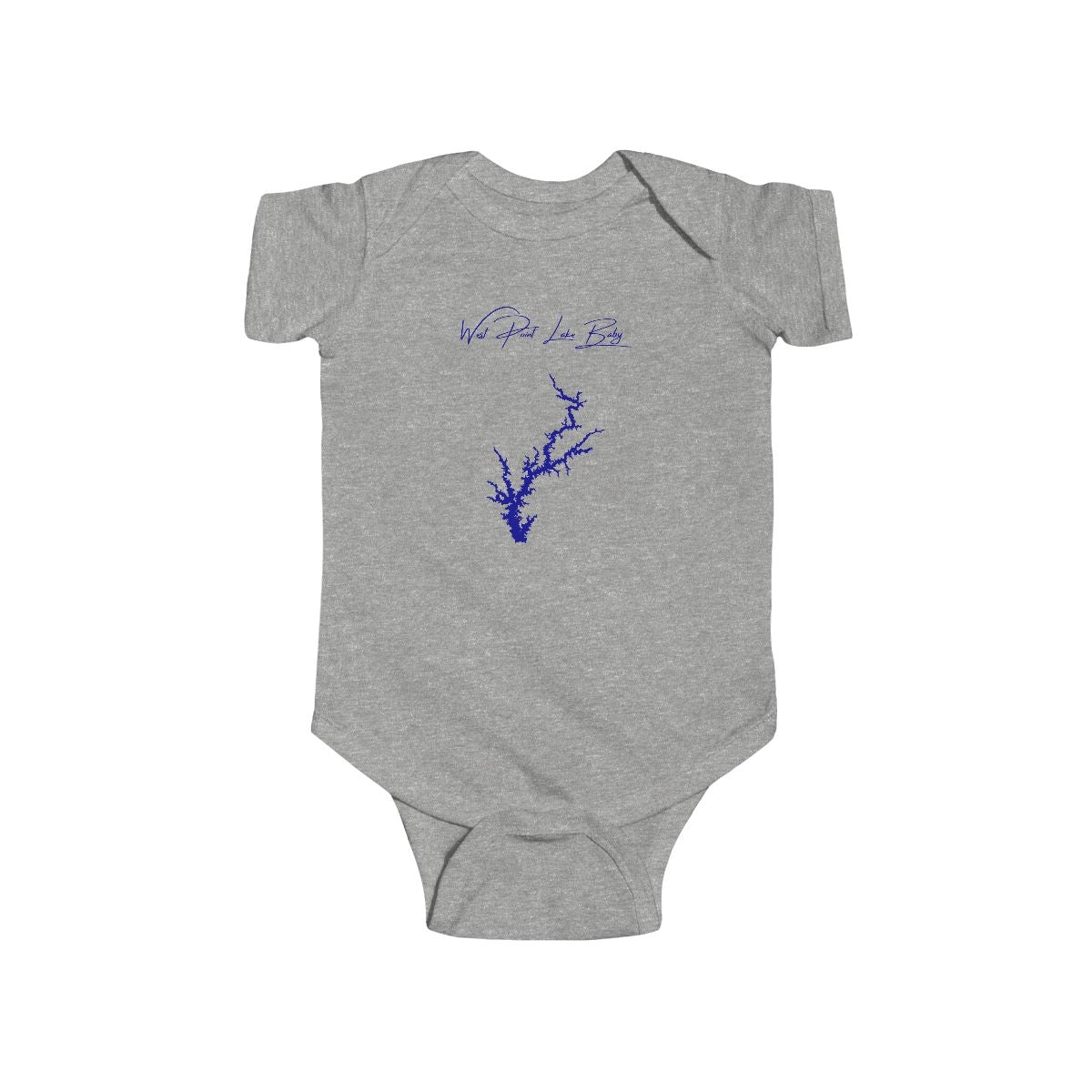 Alabama  West  Point  Lake  Onesie  front  position  view  from  front  heather.webp