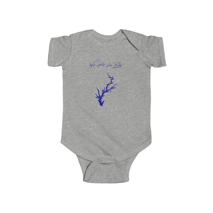 Alabama  West  Point  Lake  Onesie  front  position  view  from  front  heather.webp