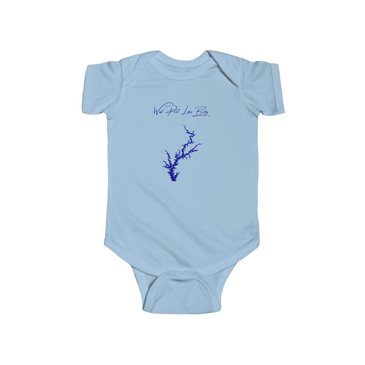 Alabama  West  Point  Lake  Onesie  front  position  view  from  front  light  blue.webp