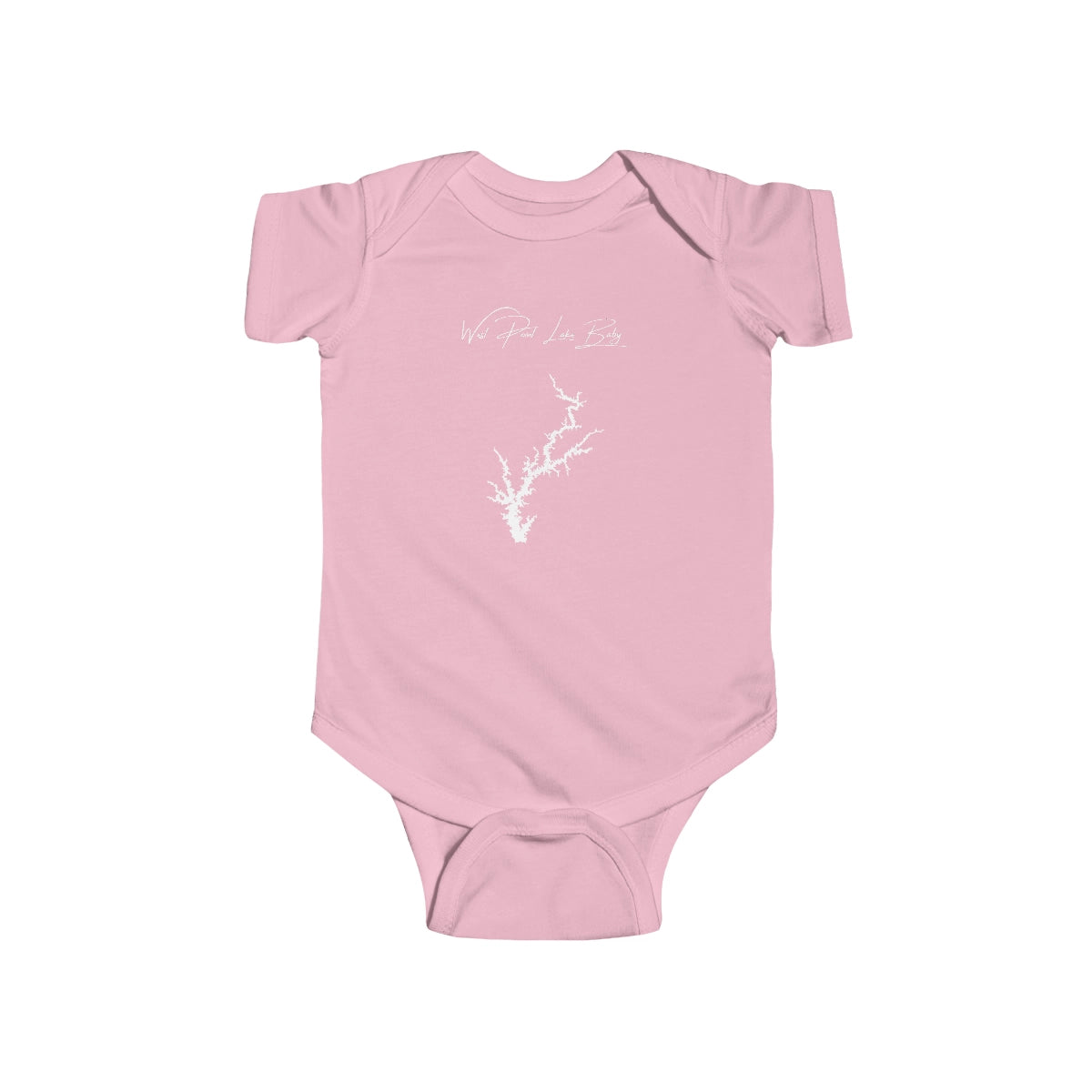 Alabama  West  Point  Lake  Onesie  front  position  view  from  front  pink.webp