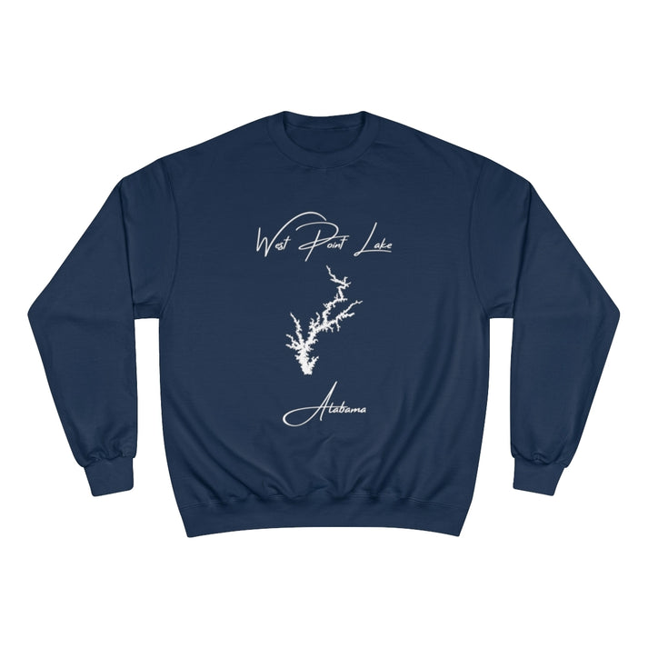 Alabama  West  Point  Lake  Sweatshirt  front  position  view  from  front  navy.webp