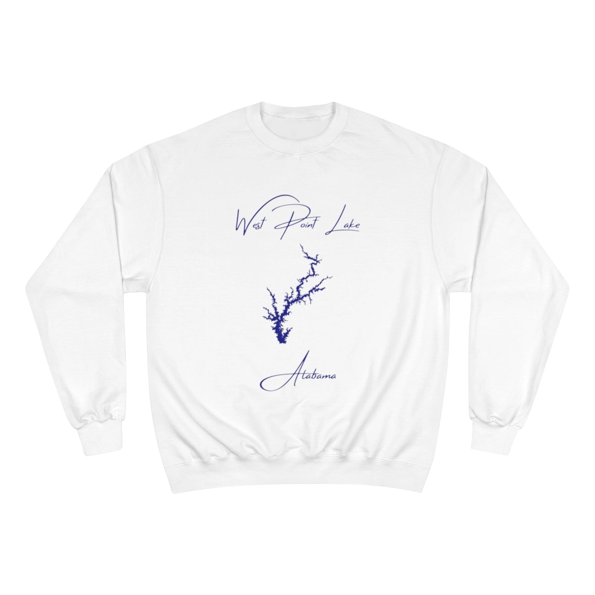 Alabama  West  Point  Lake  Sweatshirt  front  position  view  from  front  white.webp