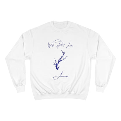 Alabama  West  Point  Lake  Sweatshirt  front  position  view  from  front  white.webp