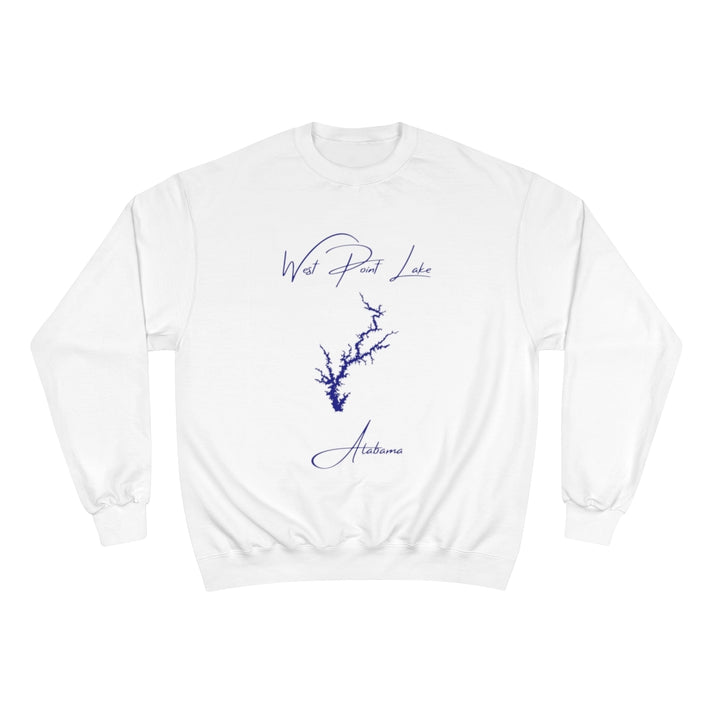 Alabama  West  Point  Lake  Sweatshirt  front  position  view  from  front  white.webp