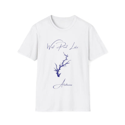 Alabama  West  Point  Lake  T-shirt  front  position  view  from  front  white.webp
