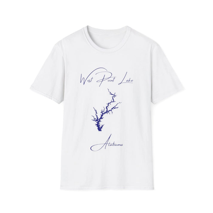 Alabama  West  Point  Lake  T-shirt  front  position  view  from  front  white.webp