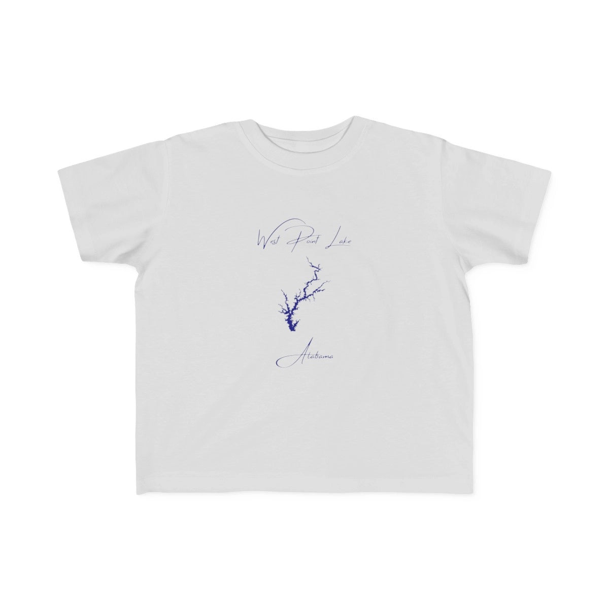 Alabama  West  Point  Lake  Toddler  T-shirt  front  position  view  from  front  silver.webp