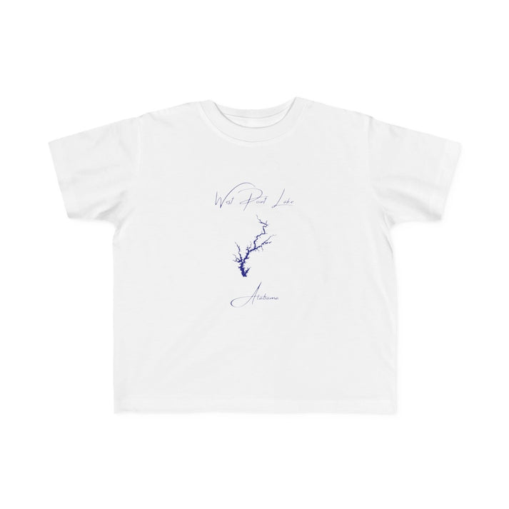 Alabama  West  Point  Lake  Toddler  T-shirt  front  position  view  from  front  white.webp