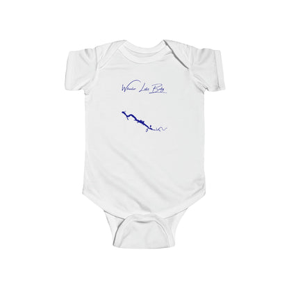 Alabama  Wheeler  Lake  Onesie  front  position  view  from  front  white.webp