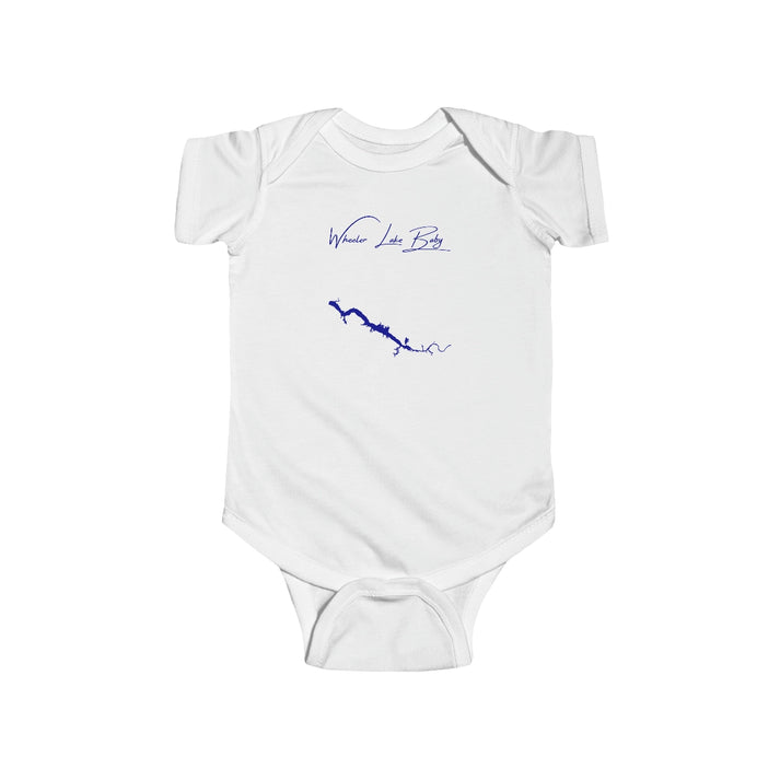 Alabama  Wheeler  Lake  Onesie  front  position  view  from  front  white.webp