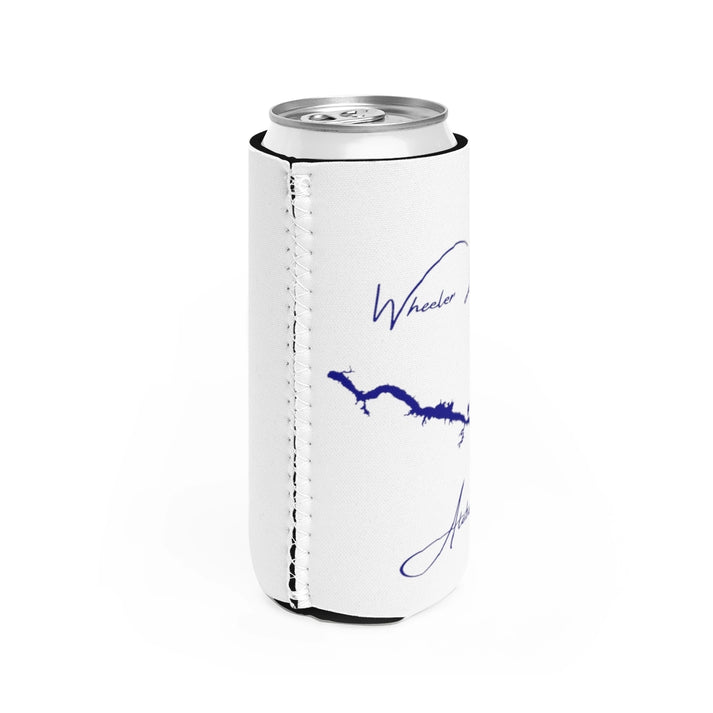 Alabama  Wheeler  Lake  Slim  Can  Koozie  all  position  view  from  right  white.webp